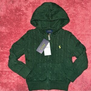 Polo Ralph Lauren Kids Cable Knit Zip Hoodie